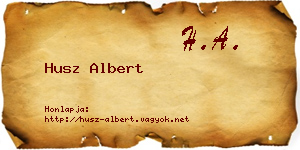 Husz Albert névjegykártya
